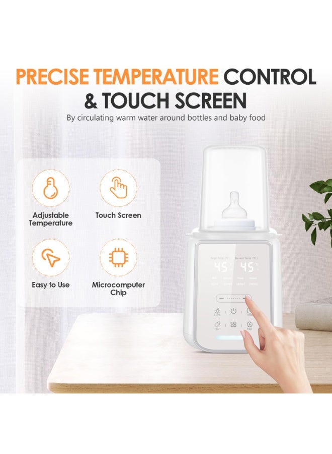 Baby Bottle Warmer, Fast Baby Milk Warmer with Timer, 8-in-1 Baby Milk Warmer with Digital Display, Night Light for Nighttime Breastfeeding, Bottle Warmer for All Bottles with Sterilizing Keep Warm - Image 4