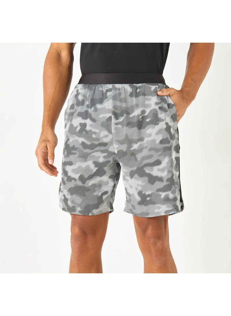 ادوت من سبلاش Printed Shorts with Elasticated Waistband and Pockets