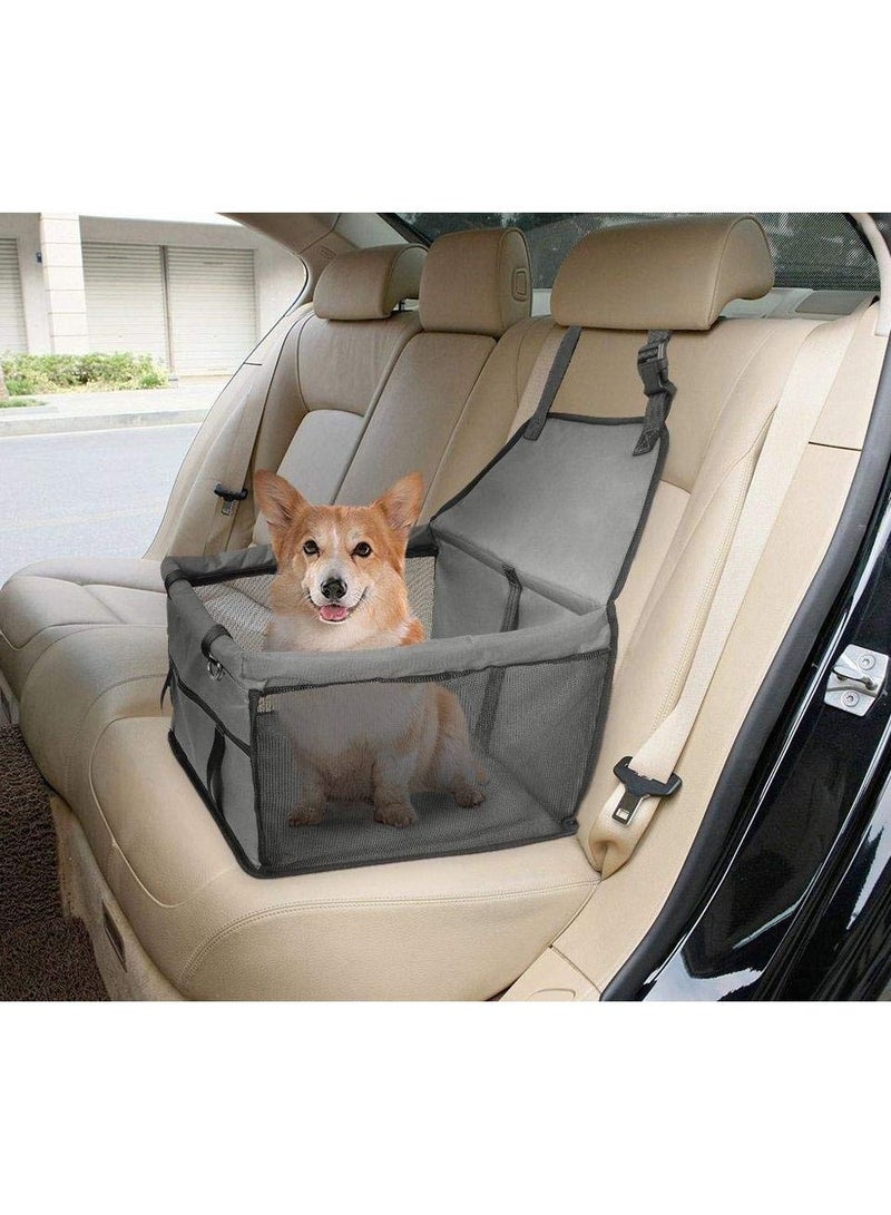 Generic Pet Car Booster Seat Carrier Portable Foldable Pet Car Seat Cover Carrier Includes Seat Belt Tether  - Image 4