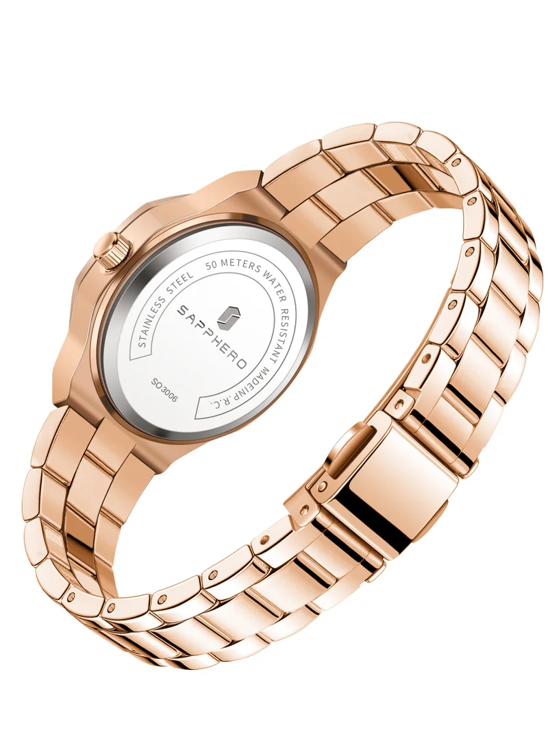 Sapphero  SAPPHERO Watches for Women Luxury Ladies Watches Women's Bracelet Watch Small Stainless Steel Analog 3ATM Waterproof Wrist Watch for Women for Women | Best Price UAE