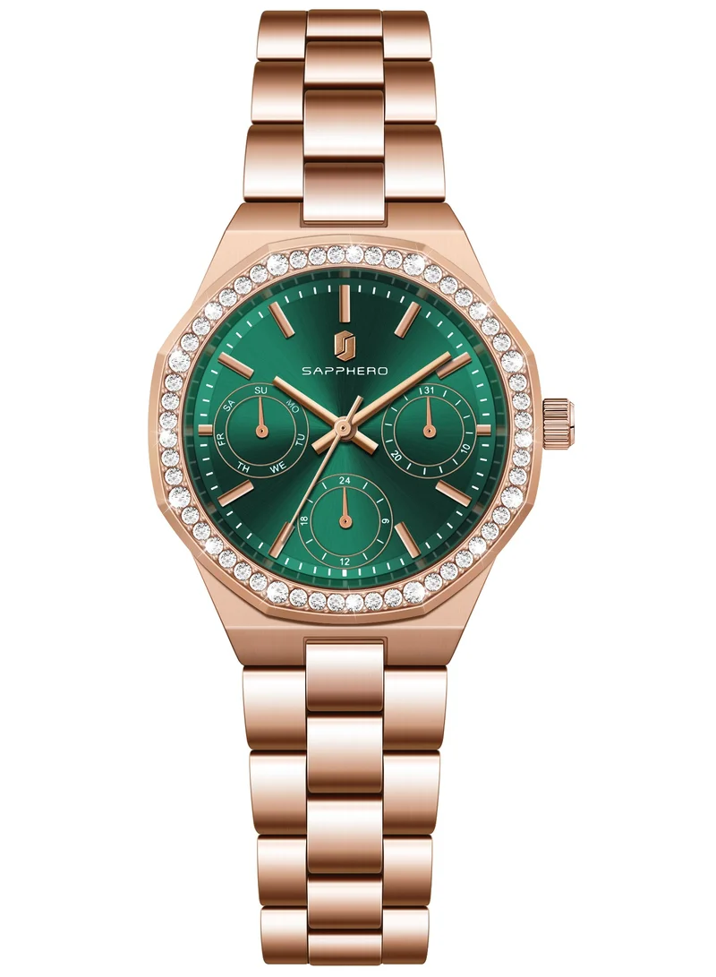 Sapphero  SAPPHERO Watches for Women Luxury Ladies Watches Women's Bracelet Watch Small Stainless Steel Analog 3ATM Waterproof Wrist Watch for Women for Women | Best Price UAE