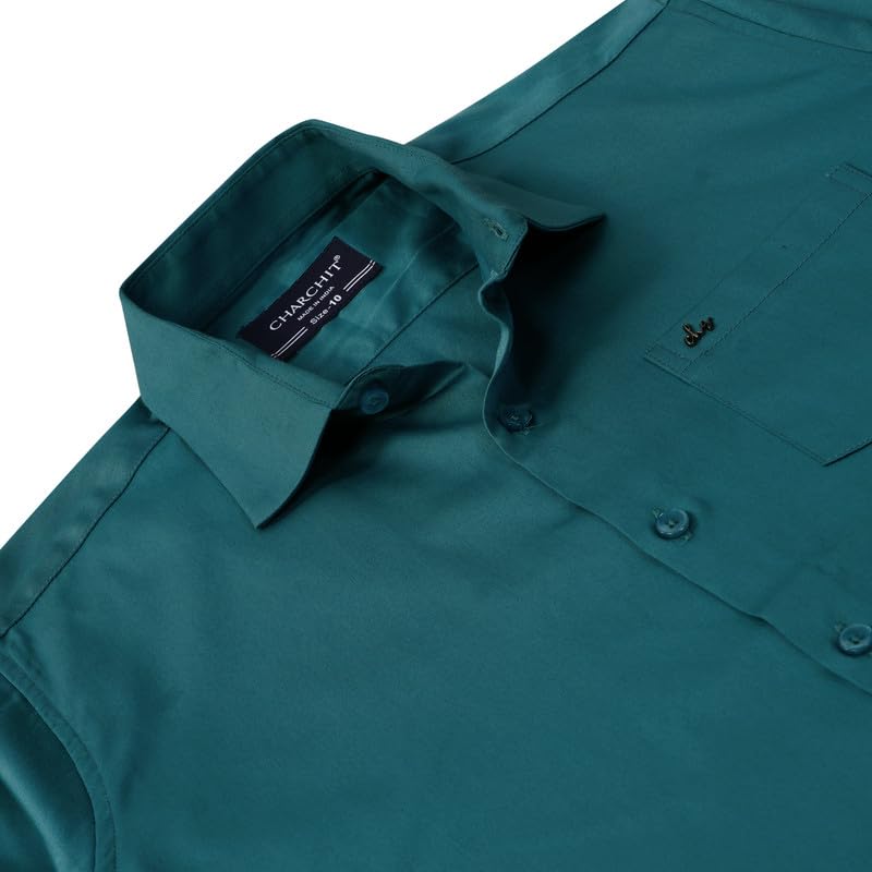 CHARCHIT Boys Full Sleeves Embroidered Solid Shirt - Image 5