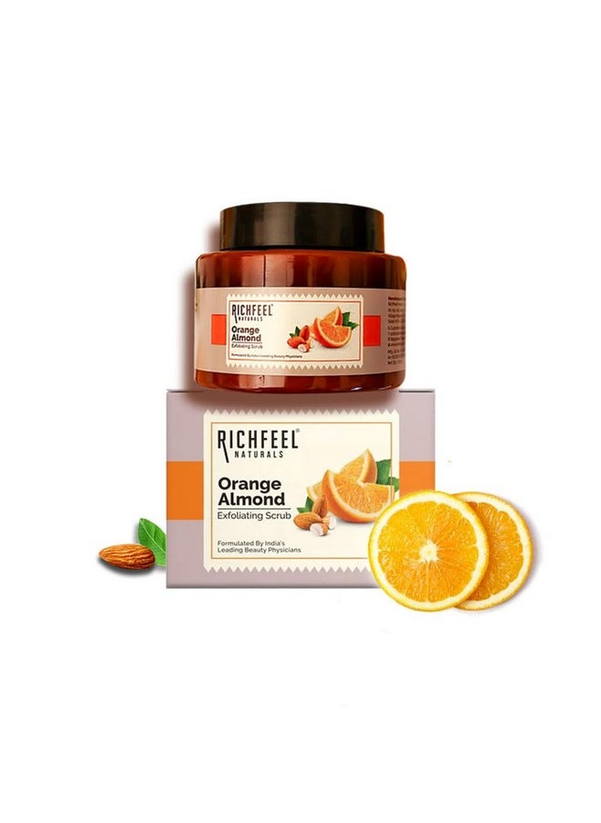 Richfeel Orange Almond Scrub For Brightening & Revitalizing | Gentle Exfoliation | Removes Blackheads & Dead Skin Cells | Suitable For All Skin Types | 100 G  - Image 1
