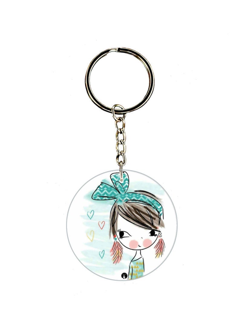 Girl Printed Keychain