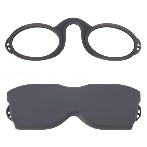REAVEE Ultra Slim Armless Reading Glasses for Men Women, Small and Flat Readers Compact Pocket Size with Stick-on Case Holder,Grey 2.5 - Image 2