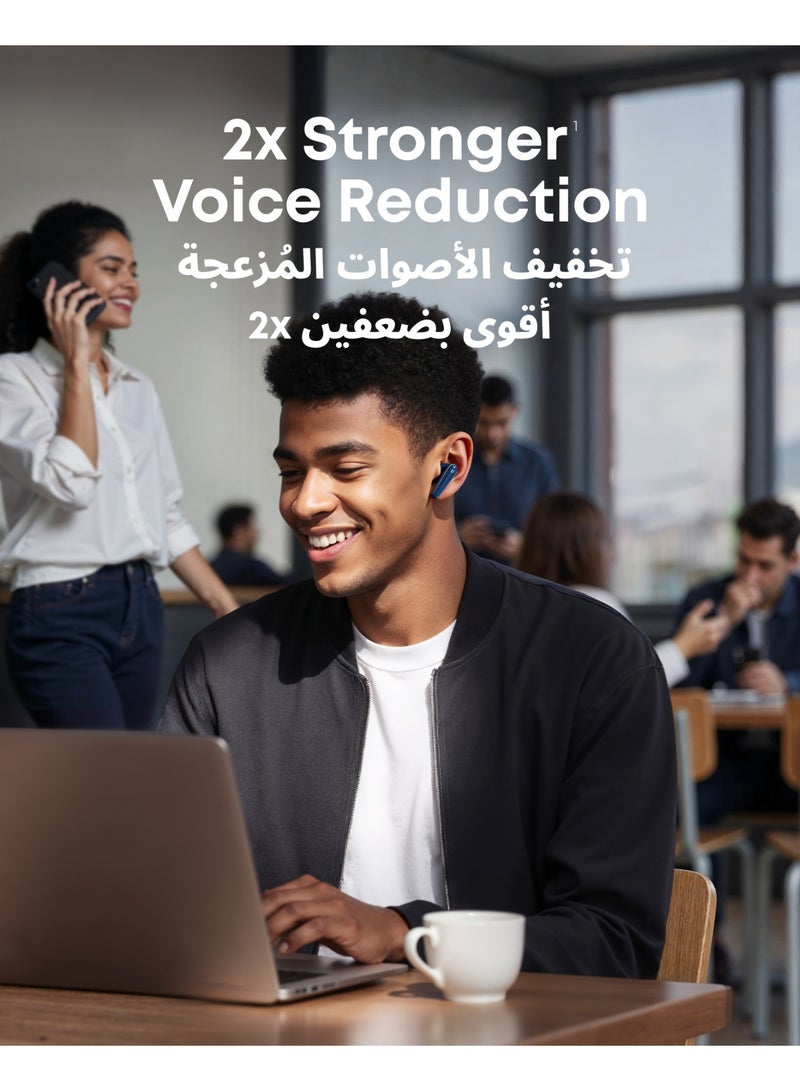 ساوند كور ليبرتي 5 من أنكر، سماعات أذن لاسلكية مع خاصية إلغاء الضوضاء، تقليل الصوت أقوى بمقدار 2x، إلغاء الضوضاء التكيفي في الوقت الحقيقي، شحن سريع، صوت دولبي، مكالمات واضحة بفضل 6 ميكروفونات مدعومة بالذكاء الاصطناعي، عمر بطارية طويل - Image 2