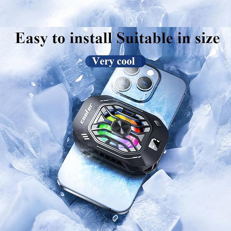 Phone Cooler,Phone cooling fan.He is a necessary cooling product for long live streaming, playing games, and brushing short video screens，Suitable for all smartphone - Image 5