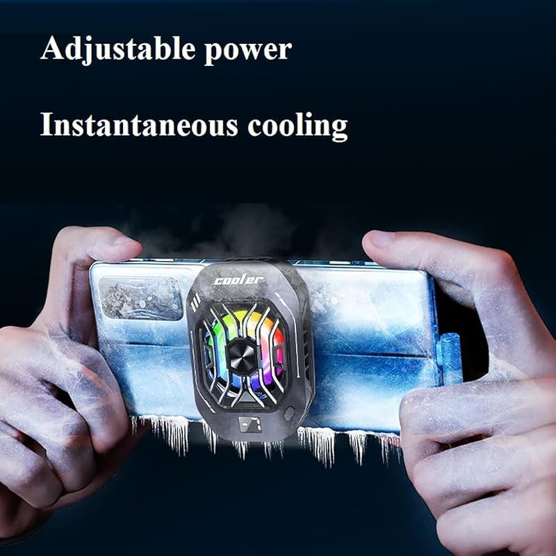 Phone Cooler,Phone cooling fan.He is a necessary cooling product for long live streaming, playing games, and brushing short video screens，Suitable for all smartphone - Image 3
