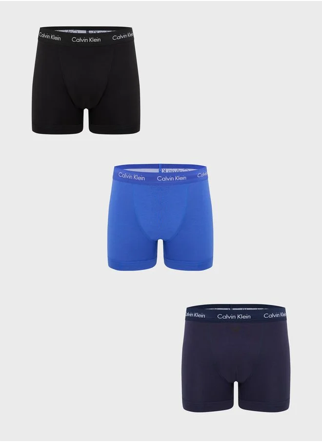 CALVIN KLEIN 3 Pack Logo Band Trunks