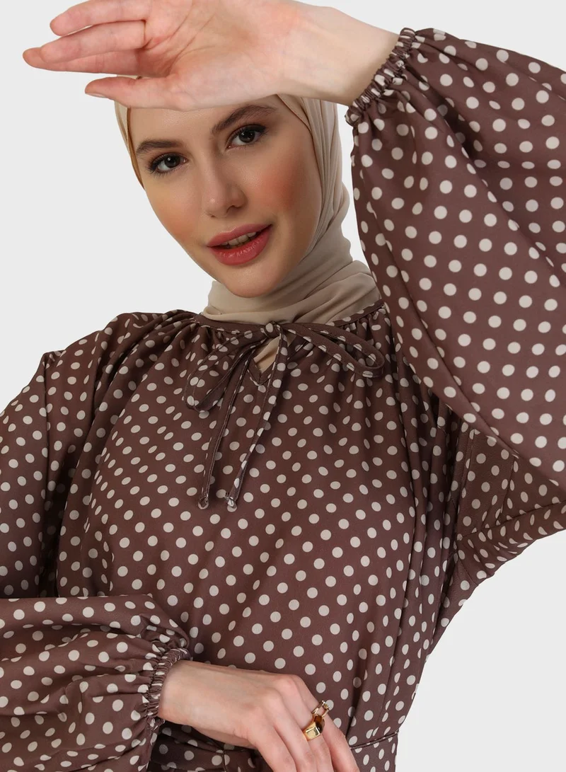 Refka by modanisa Polka Dot Dress
