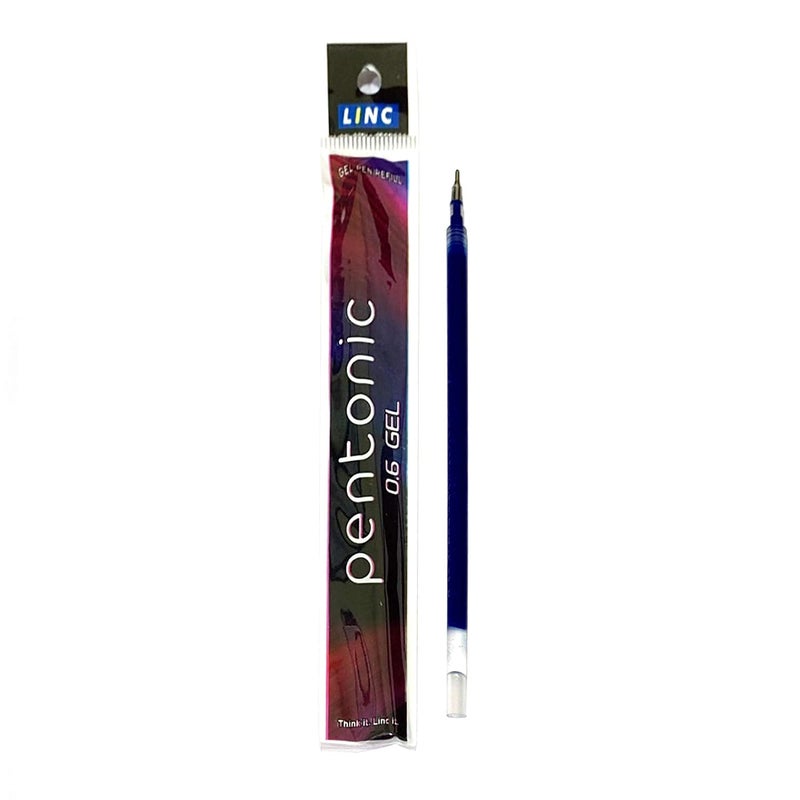 Pentonic 0.6mm Gel Pen & Refill Combo | Black Body | Blue Ink | 10 Pcs Pens with 10 Pcs Refills - Image 3