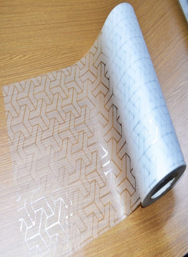 CVANU Privacy Frosting Film - New Pattern Window Frosted Vinyl Sheets for Front Door/Bathroom/Sidelight/Small Windows 12''x120'' - Image 3