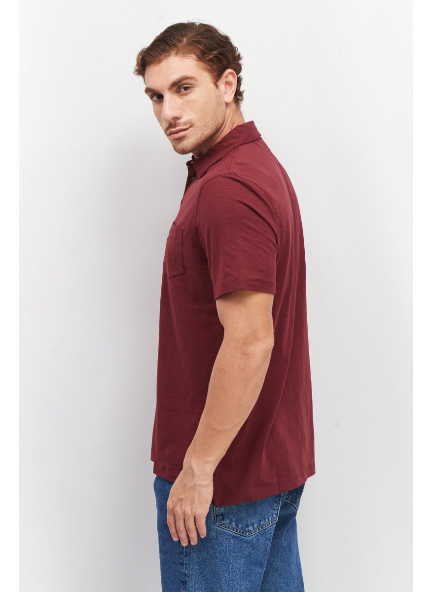 Men Regular Fit Heather Short Sleeve Polo Shirt, Maroon - pzsku/Z645DDC0994C5EA42E91DZ/45/_/1737642997/da03a2d9-fce7-4af9-9eda-28e7badacfbd