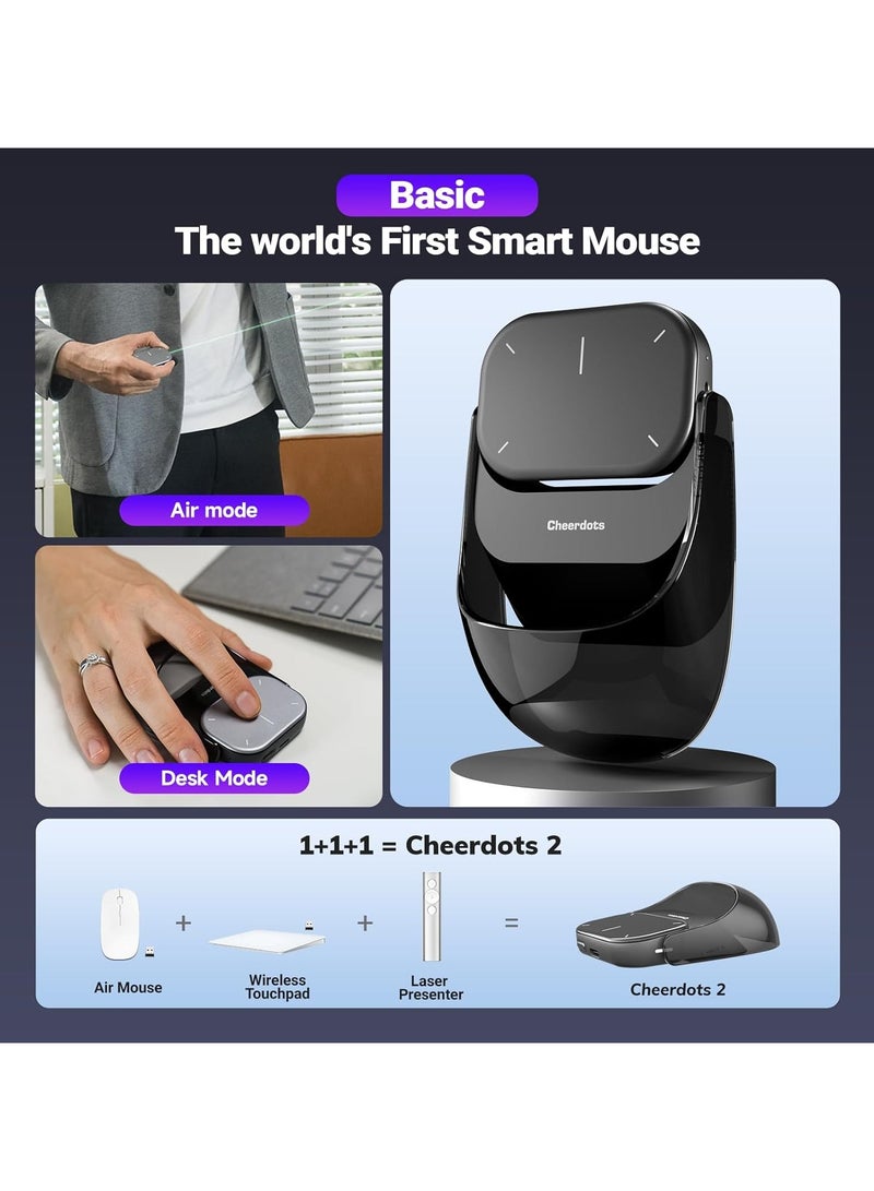 عام فأرة لاسلكية وؤشر عرض تقديمي، لوحة لمس مغناطيسية قابلة للفصل، فأرة هوائية، جهاز تحكم عن بعد للعروض التقديمية في PowerPoint. خفيف الوزن بشكل فائق، مثالي لأجهزة الكمبيوتر/ماك/ويندوز - Image 2