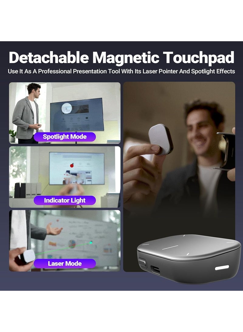 عام فأرة لاسلكية وؤشر عرض تقديمي، لوحة لمس مغناطيسية قابلة للفصل، فأرة هوائية، جهاز تحكم عن بعد للعروض التقديمية في PowerPoint. خفيف الوزن بشكل فائق، مثالي لأجهزة الكمبيوتر/ماك/ويندوز - Image 3