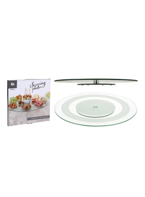 Rotating Glass Serving Round Platter