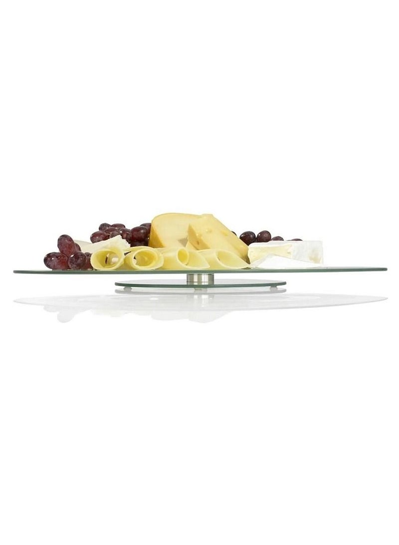 Rotating Glass Serving Round Platter