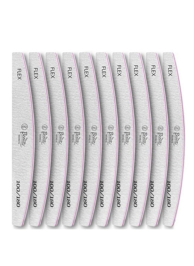 Beauté Secrets 10PCS Nail Files, Professional Nail File Set, Curved Fingernail files, 100/180 grit Double-Sided Emery Board Manicure Tools for Home and Salon Use Korean Sand Paper Nail Files - pzsku/Z645DEC7CD4A46945E73BZ/45/_/1738306416/306e77ce-d2fe-4dfc-8668-af095f8c5884