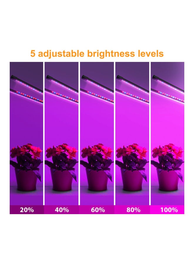 إسكدنيا ضوء LED مزدوج مع مؤقت 4/8/12 ساعة ب5 مستويات سطوع أسود 30.00x8.00x12.00سم - Image 4