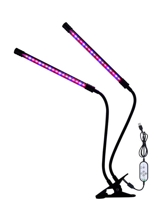 إسكدنيا ضوء LED مزدوج مع مؤقت 4/8/12 ساعة ب5 مستويات سطوع أسود 30.00x8.00x12.00سم - Image 1