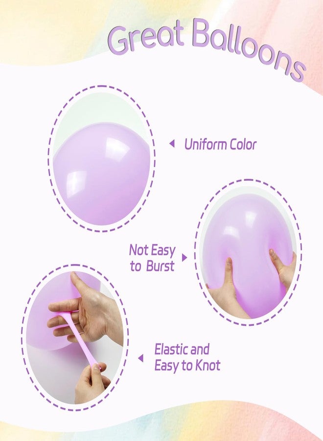 awenztech 60pcs Pastel Balloons 12inch, Pastel Color Balloons with Light Pink Green Yellow Blue Purple Balloon for Easter Rainbow Baby Shower Birthday Party Decorations - Image 3
