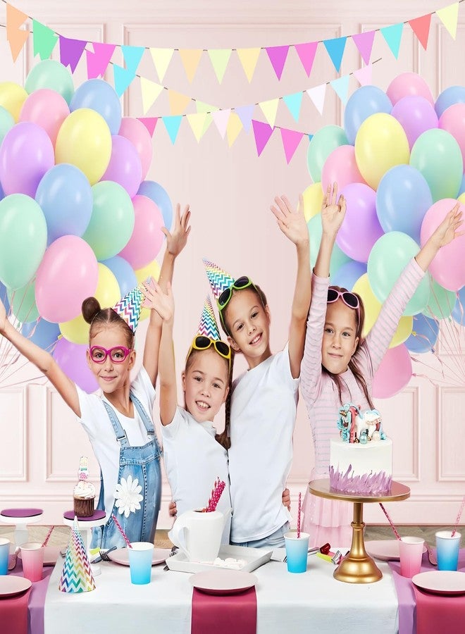 awenztech 60pcs Pastel Balloons 12inch, Pastel Color Balloons with Light Pink Green Yellow Blue Purple Balloon for Easter Rainbow Baby Shower Birthday Party Decorations - Image 4