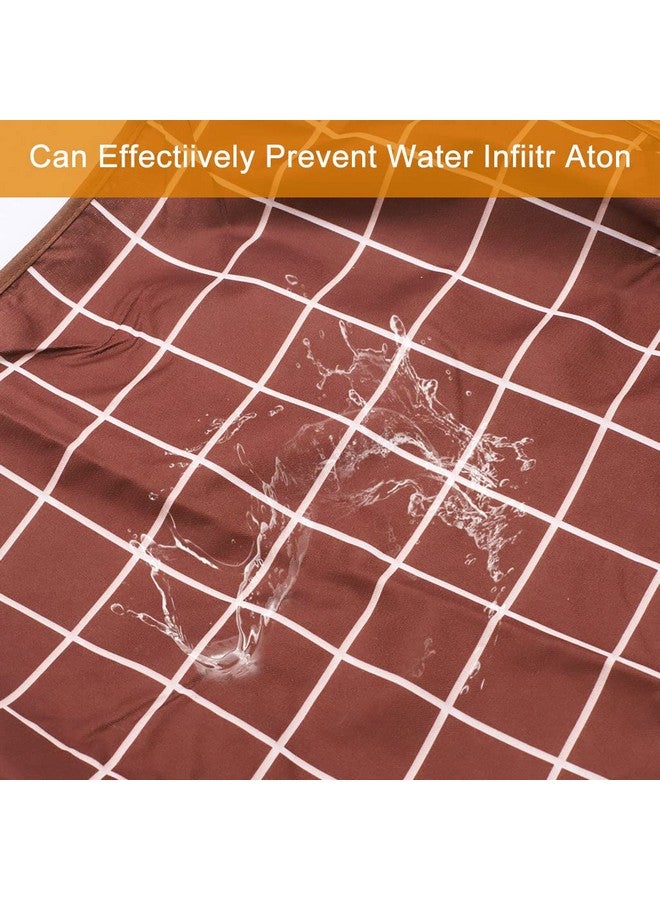 HANNEA® Adult Bibs, Waterproof Adjustable, Long Style with Leakproof Pocket Adult The Eldly Bib Adult Washable Dining Bibs for Men, Women Eating Cloth for Elderly Seniors and Disabled (Brown) - Image 3