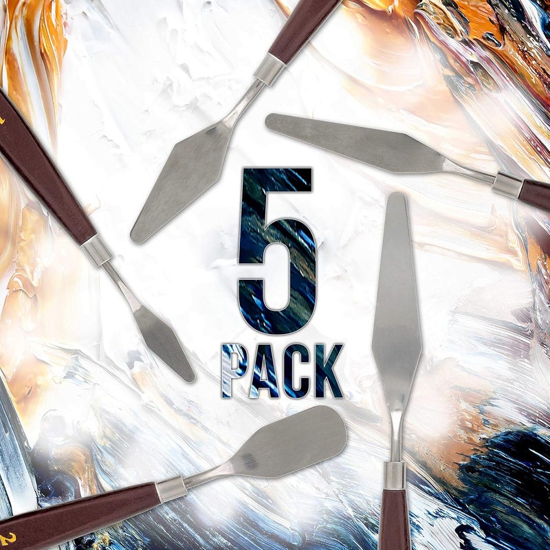 US Art Supply 5 Piece Palette Knife Set - Image 4