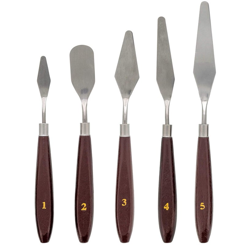 US Art Supply 5 Piece Palette Knife Set - Image 1