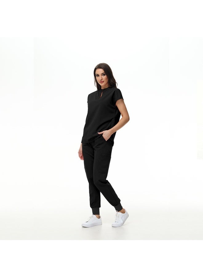 NIBEMINENT Multi-coloured Nurse Uniform Hand-washing Clothes Women's Suit Stand-up Collar Slim Thin Dental Hospital Pet Shop Medical Care - Image 1