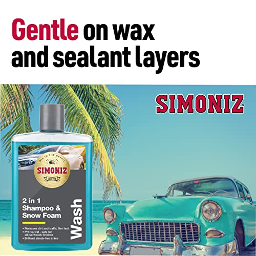 Simoniz SAPP0170A 2 in 1 Shampoo and Snow Foam, Blue, 475ml - Image 3
