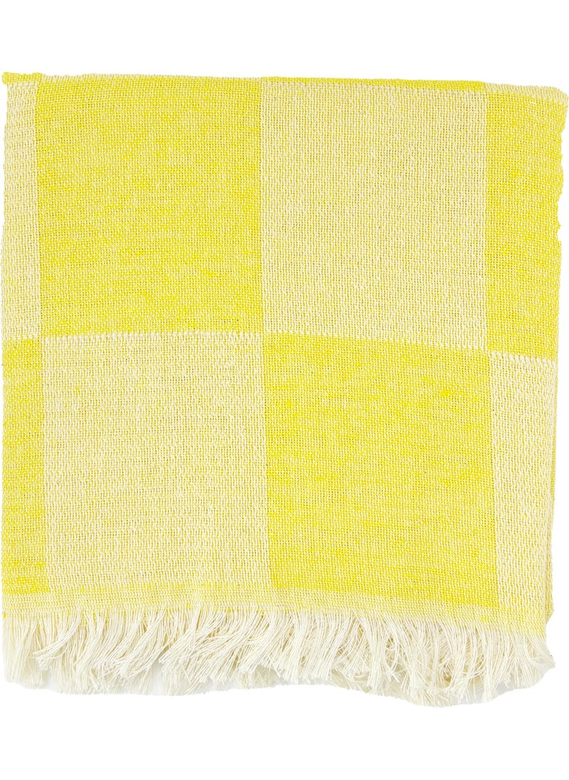 Funndy - Checkerboard Patterned Peshtemal Beach Towel Summer 70X155 cm - Image 1