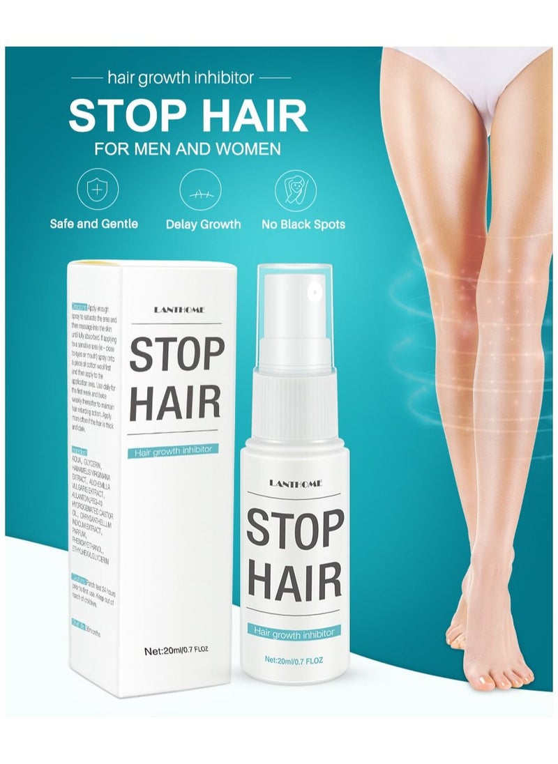 Lanthome Natural Hair Growth Inhibitor Spray Permanent Stop Hair Growth Hair Removal Remover Hair Inhibiting Hair Growth Inhibitor Spray for Legs Hands Body Private Part  - Image 1