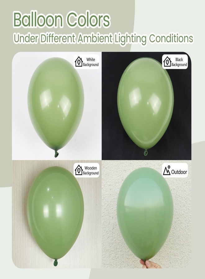 Awenztech 110pcs Sage Green Balloons, 18 12 10 5 inch Sage Green Balloons Different Sizes Balloon Arch Kit for Wedding Engagement Bridal Shower Baby Shower Birthday Party Decorations - Image 2