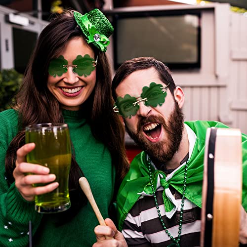 Flutesan 2 Pairs St. Patrick's Day Glasses St. Patrick's Day Accessories Irish Shamrock Sunglasses Decor Party Favors Supplies Green Costume Accessories for Women Men - Image 4