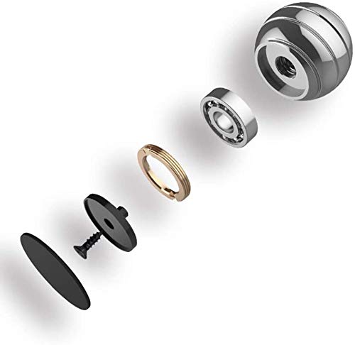 DBlosp Kinetic Desk Toys,Full Body Optical Illusion Spinner Ball,Gifts for Men,Women,Kids 1.5” Size (Silver) - Image 5