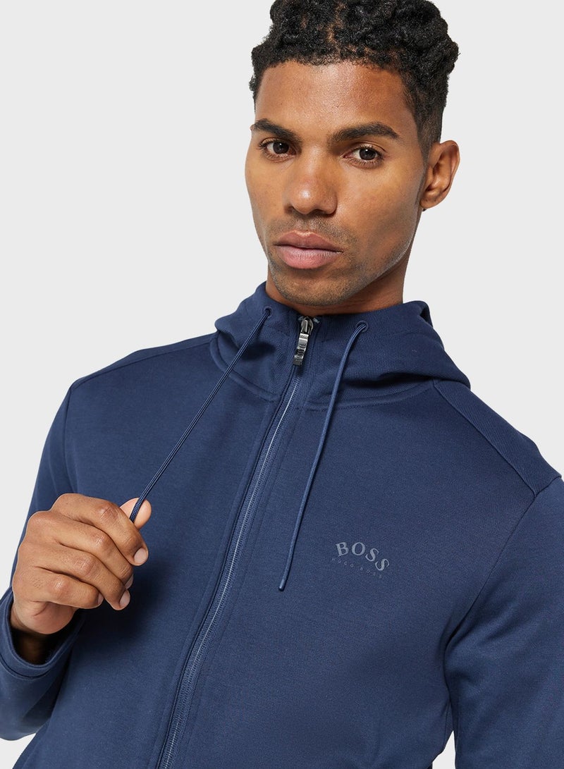 BOSS Essential Zip Through Hoodie - Image 3