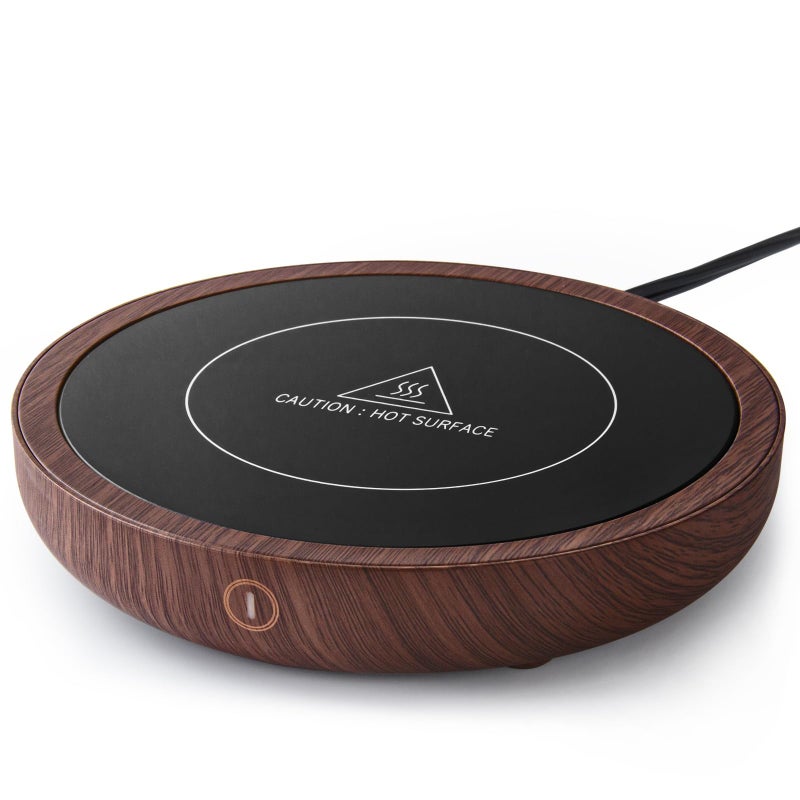 Coffee Mug Warmer Fastest Heating Temperature KRGMNHR Coffee Cup Warmer for Desk Auto Shut Off 3Temp Settings Candle Wax Warmer Heating Plate for Coffee Milk Tea Up to 180 F80 C Wood
