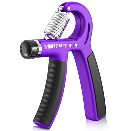 FitBeast Grip Strengthener Forearm Strengthener, Adjustable Hand Grip for Strength Training & Rehabilitation, 10-132 lbs Resistance, Ideal for Athletes and Physical Therapy (1 Piece Purple) - Image 1