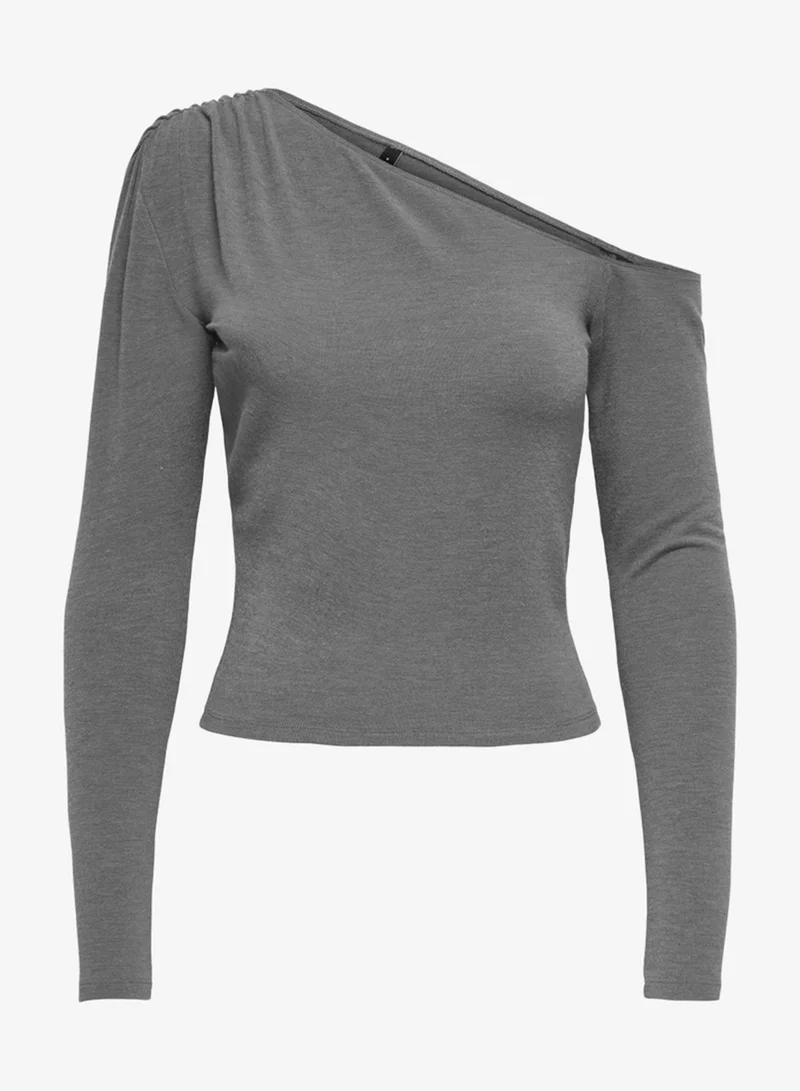 Only Casual Long Sleeve One Shoulder Top
