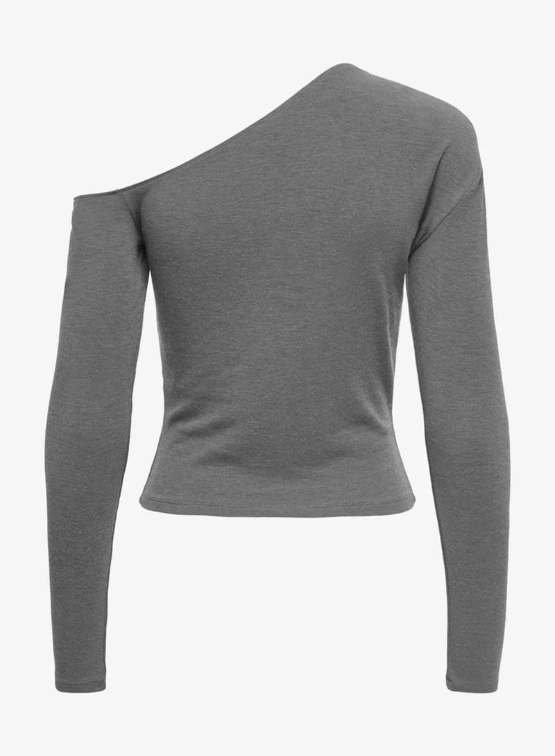 Only Casual Long Sleeve One Shoulder Top