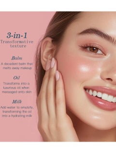 lakerain Collagen Cleansing Balm Remove Makeup Grime and Dirt Cleansing Balm that Cleanses Softens and Nourishes Skin Face Cleanser and Makeup Remover Hydrating Cleansing Balm Face Cream 20g Rose 02  - Image 5