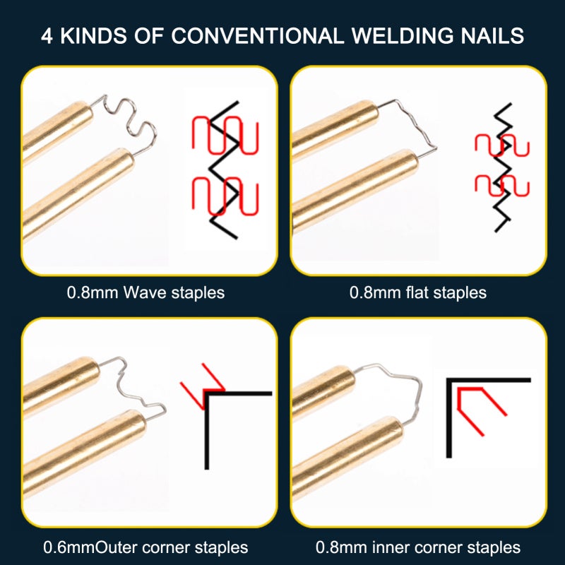 Plastic Repair Welding Staples: 1600PCS Pre-cut Stainless Steel Wave Staples - With Separate Storage Box for Automotive Plastic Repair, Car Bumper & Nylon PVC ABS Plastic Welding - Image 4