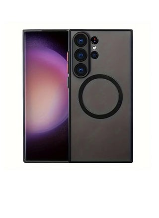 Samsung Galaxy S23 Ultra Translucent Matte Back Phone Case with Magnetic Suction Drop-proof Mobile Back Cover, Magnetic Case Compatible with Magsafe Wireless Charger with Camera Rise Protection Frame - pzsku/Z645E714E5C29E11A16F7Z/45/_/1704632210/0555f7a2-1f7a-452a-911f-7b77234fe62f