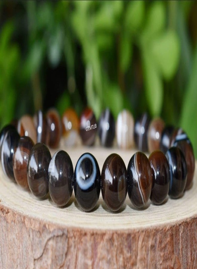 GEMTUB Natural Sulemani Hakik Bracelet with 8 MM Bead Size for Men and Women For Reiki Healing and Crystal Healing - Image 5