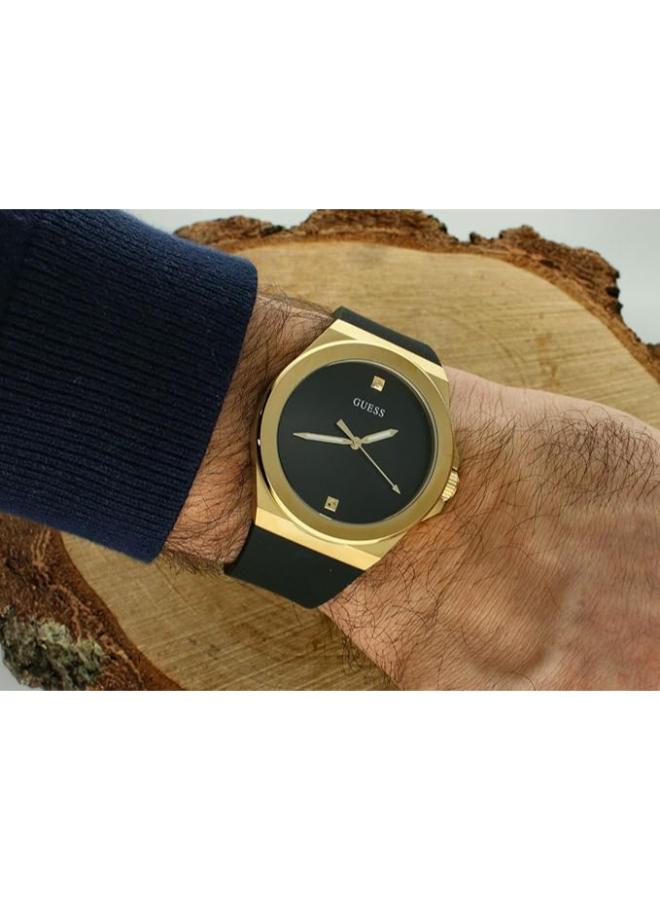 جس ساعة يد رجالية من جيس فينيل تناظرية بقرص دائري ومقاومة للماء - Image 2