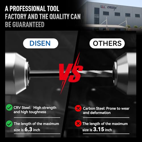 DISEN 9 Pieces Torx Star Allen Wrench Set, Long Arm Star Key Set T10-T50, Chrome Vanadium Steel - Image 3