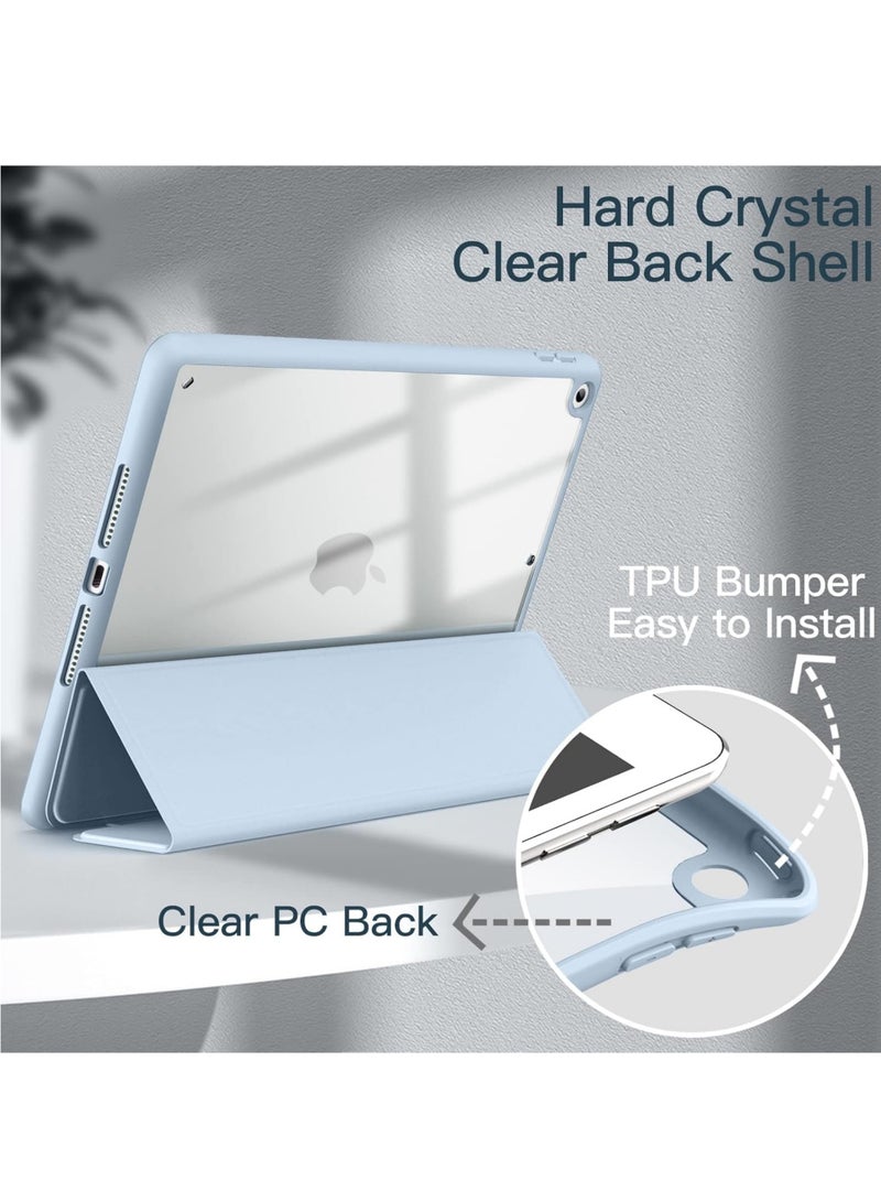 Rock Pow Case for iPad 9.7-Inch (6th/5th Generation 2018/2017) with Pencil Holder Clear Transparent Back Shell Slim Stand Shockproof Tablet Cover Auto Wake/Sleep - Image 3