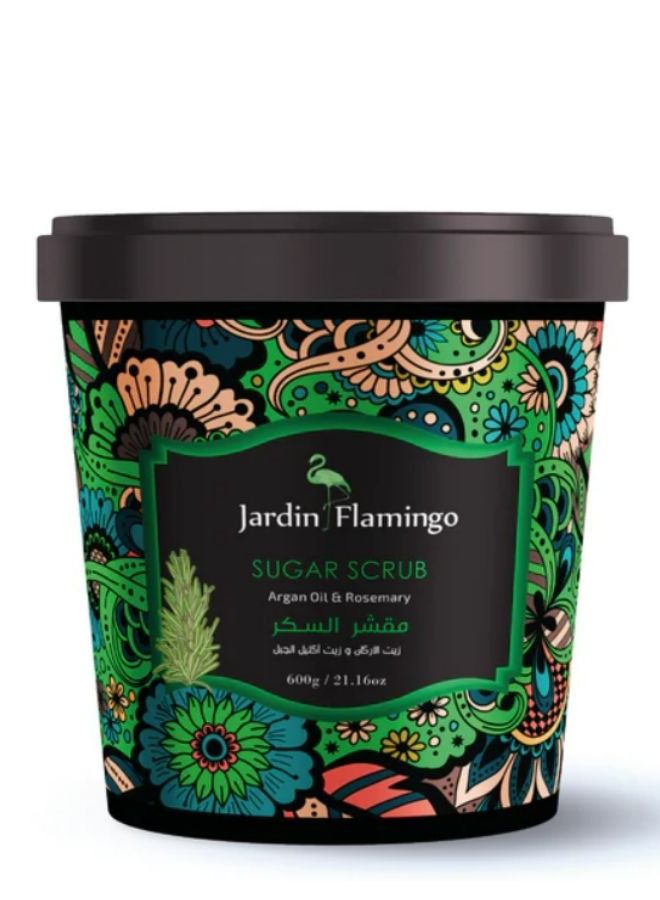 Jardin Flamingo Argan Oil & Rosemary Sugar Scrub 600 gm - Image 1
