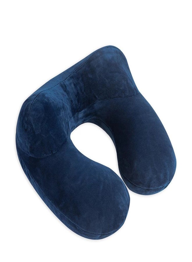 Makimoo Inflatable Travel Pillow, Neck Pillow Support for Traveling, Airplanes, Cars, and Offices with Compact Carrying Bag, Soft Velvet Washable Cover, Ideal for Adult Sleepers (Blue) - Image 3